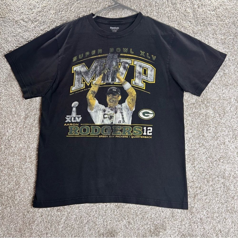 Green Bay Rodgers Aaron Rodger's‎ T shirt size large black